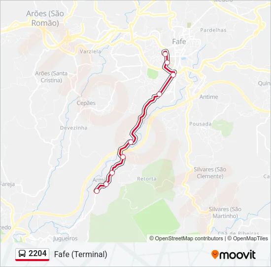 2204 Bus Line Map