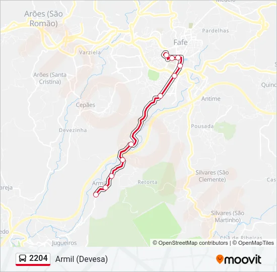 2204 Bus Line Map