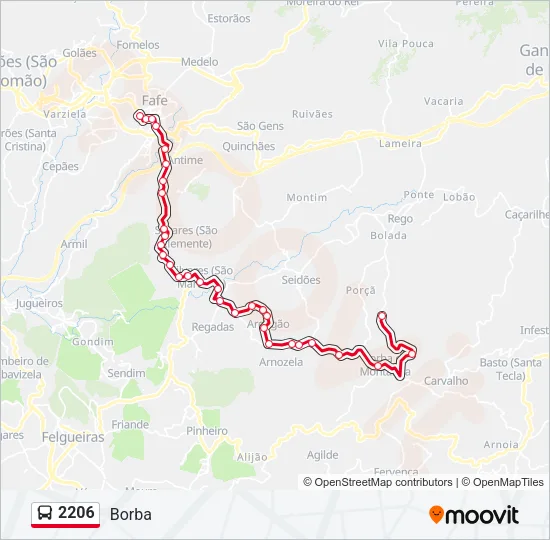 2206 Bus Line Map