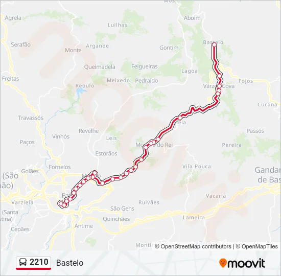 2210 Bus Line Map
