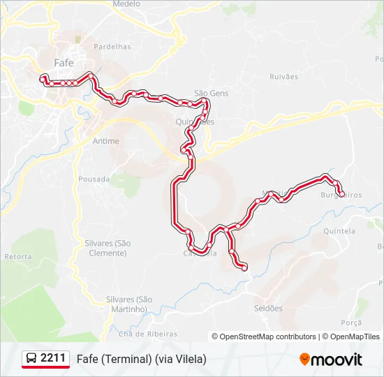 2211 Bus Line Map