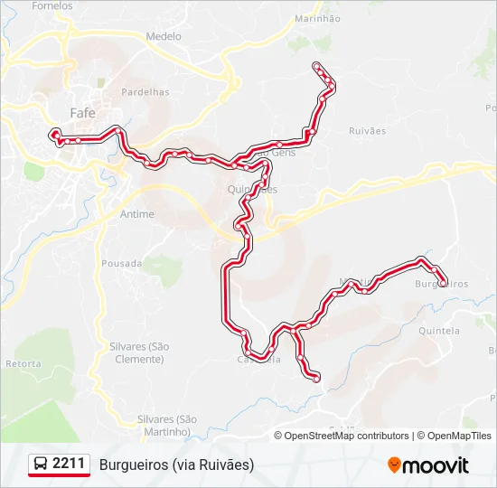 2211 Bus Line Map