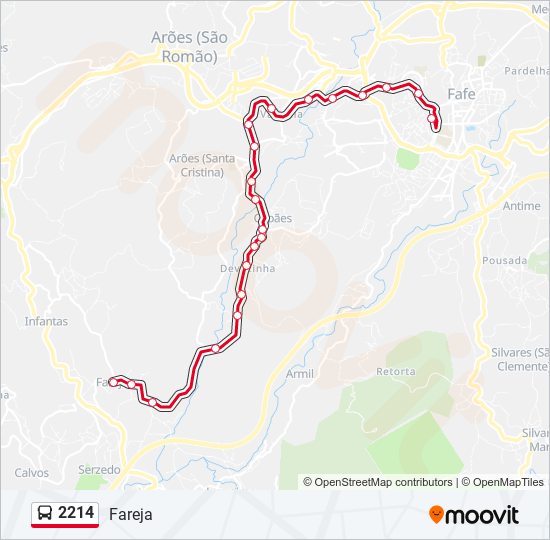 2214 bus Line Map