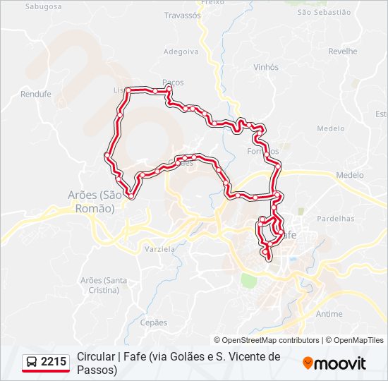 2215 bus Line Map