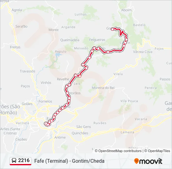 2216 Bus Line Map
