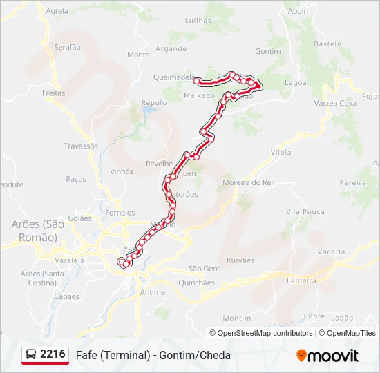 2216 Bus Line Map