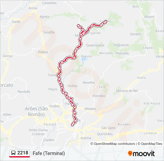2218 Bus Line Map