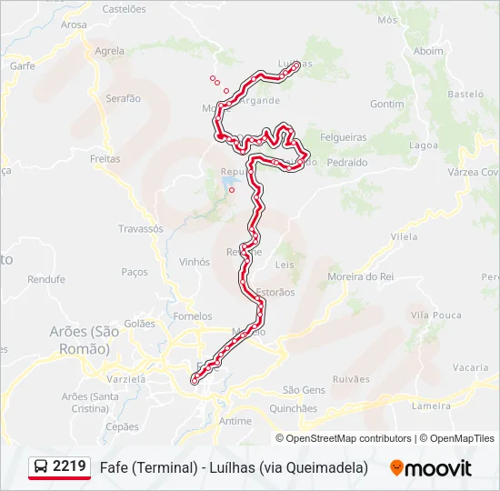 2219 Bus Line Map