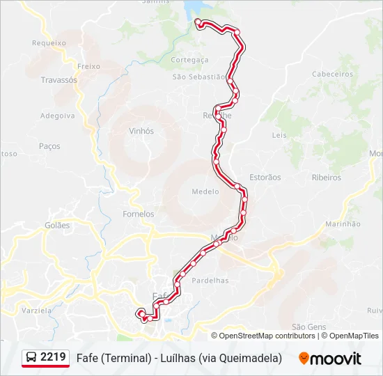 2219 Bus Line Map