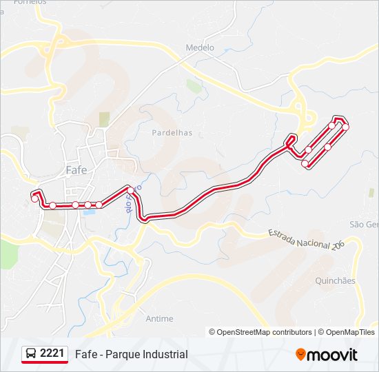 2221 bus Line Map