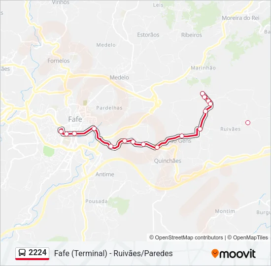 2224 Bus Line Map