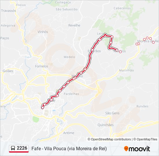 2226 bus Line Map