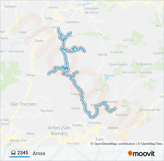 2345 Bus Line Map