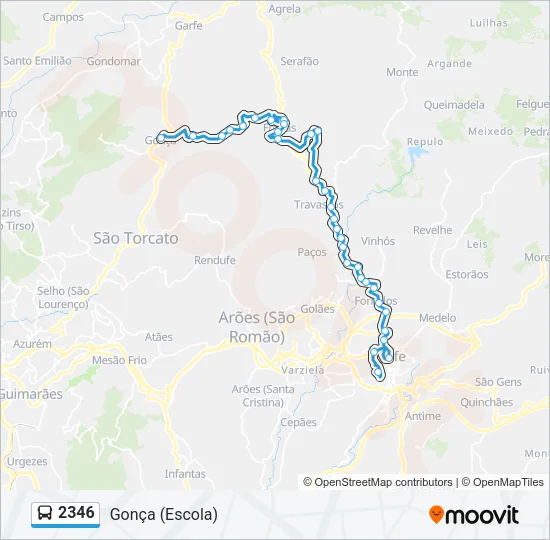 2346 Bus Line Map