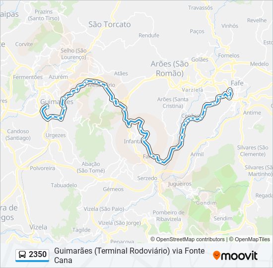 2350 bus Line Map