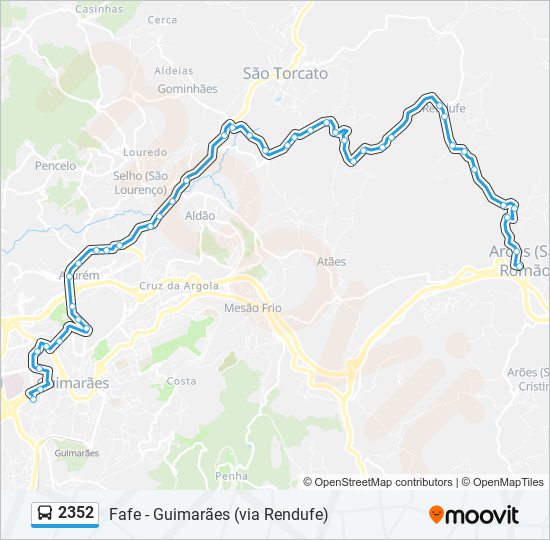 2352 bus Line Map