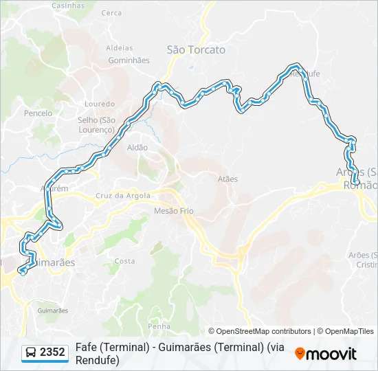 2352 Bus Line Map