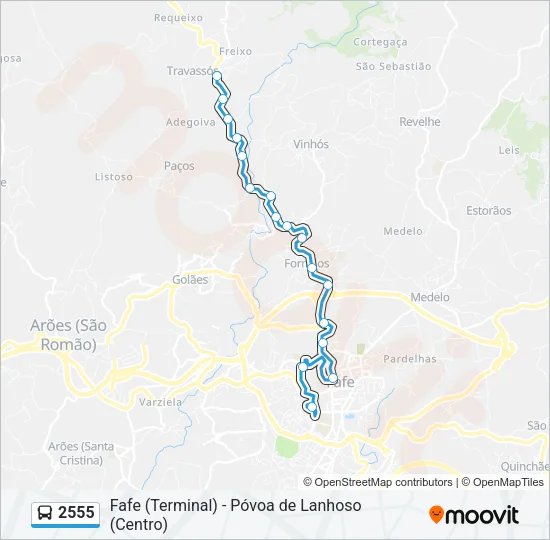 2555 Bus Line Map