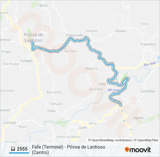 2555 Bus Line Map