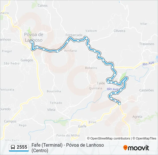 2555 Bus Line Map