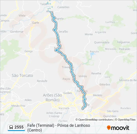 2555 Bus Line Map