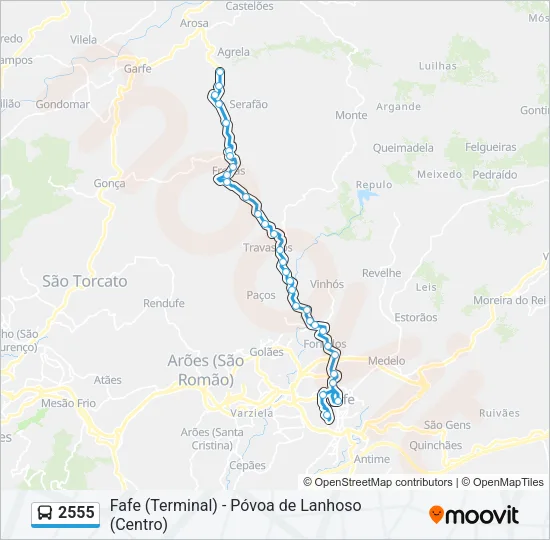 2555 Bus Line Map