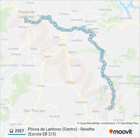 2557 Bus Line Map