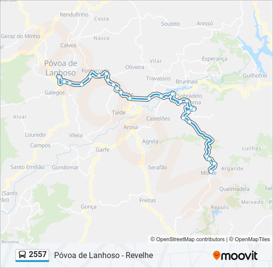 2557 bus Line Map