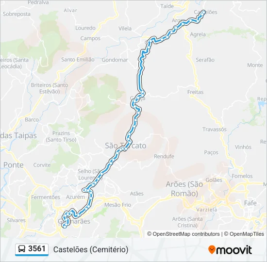 3561 Bus Line Map