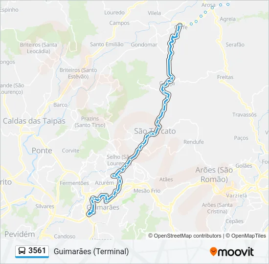 3561 Bus Line Map