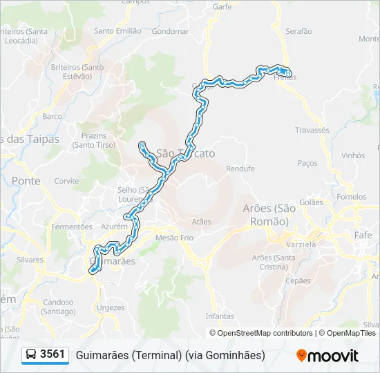 3561 Bus Line Map