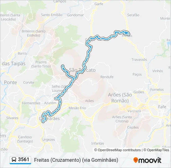 3561 Bus Line Map