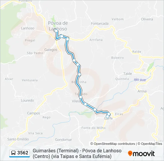 3562 Bus Line Map