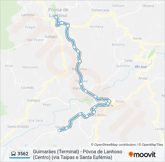 3562 Bus Line Map