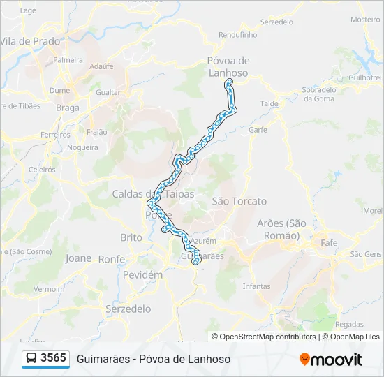 3565 Bus Line Map