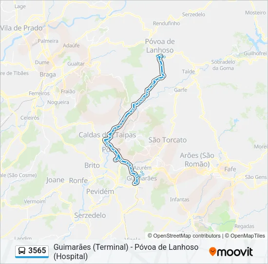 3565 Bus Line Map