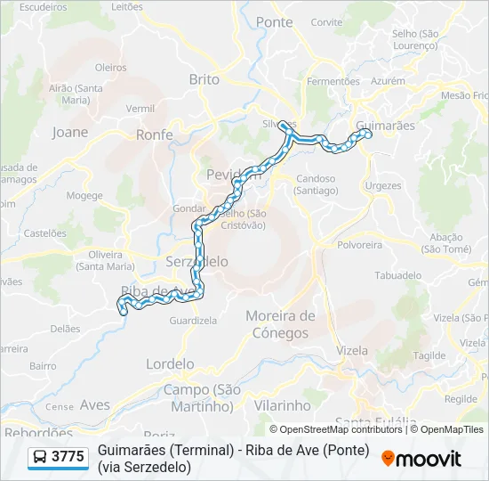 3775 Bus Line Map