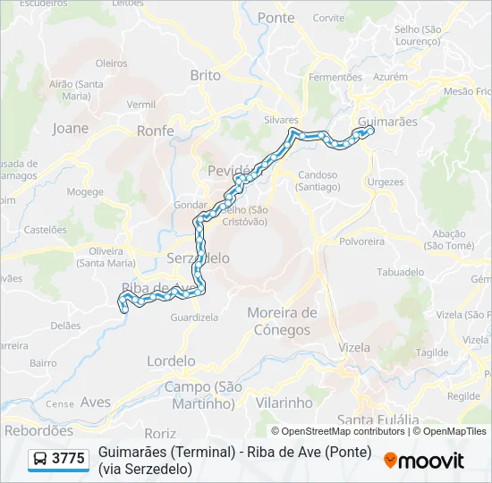 3775 Bus Line Map