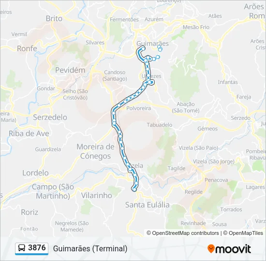 3876 Bus Line Map