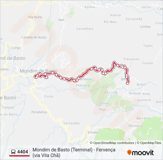 4404 Bus Line Map