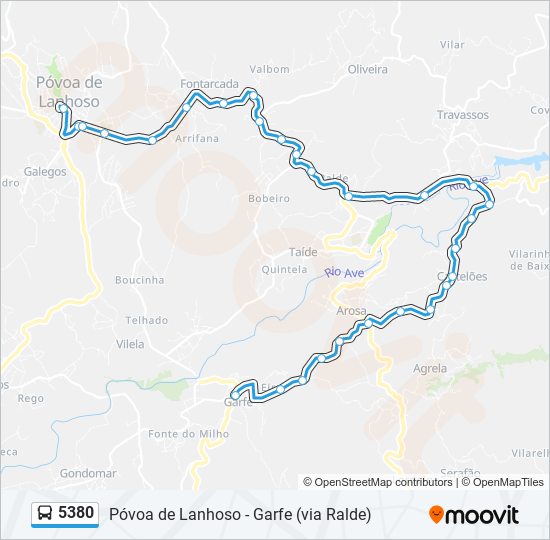 5380 bus Line Map