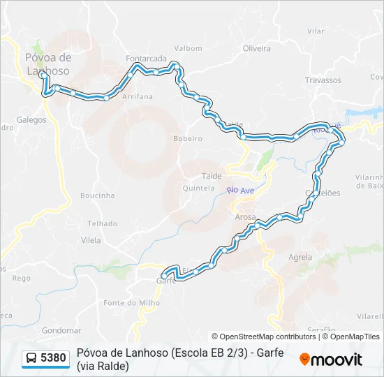5380 Bus Line Map
