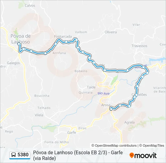 5380 Bus Line Map