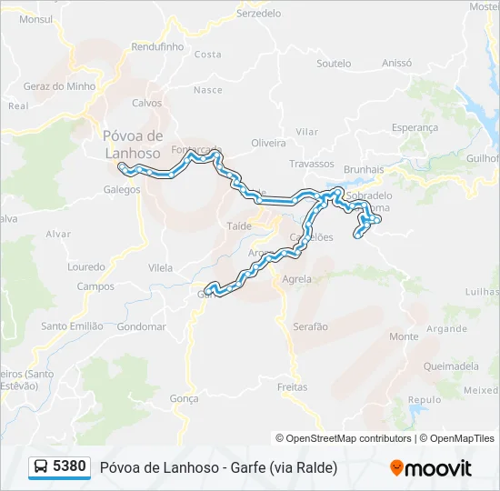 5380 Bus Line Map