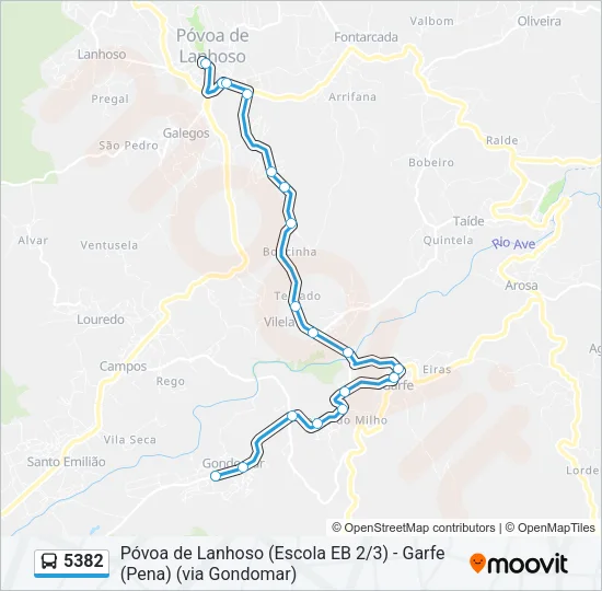 5382 Bus Line Map