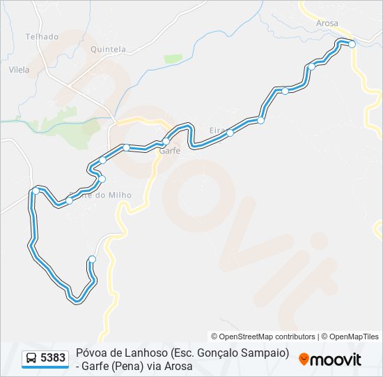 5383 bus Line Map