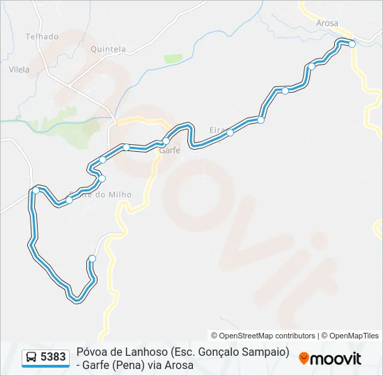 5383 Bus Line Map