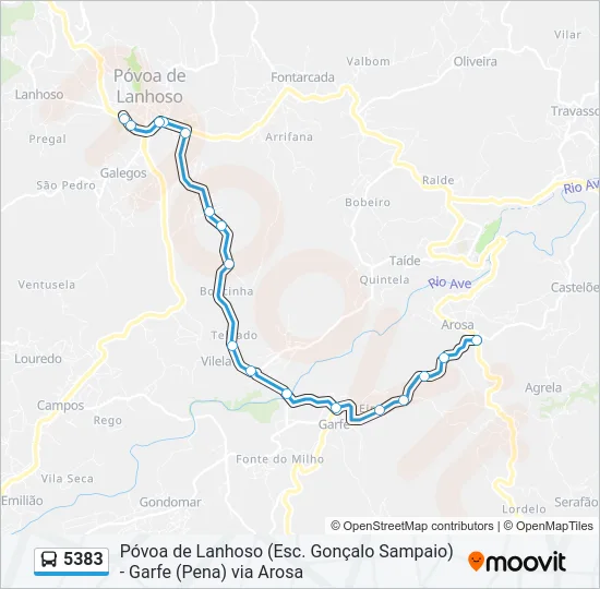 5383 Bus Line Map