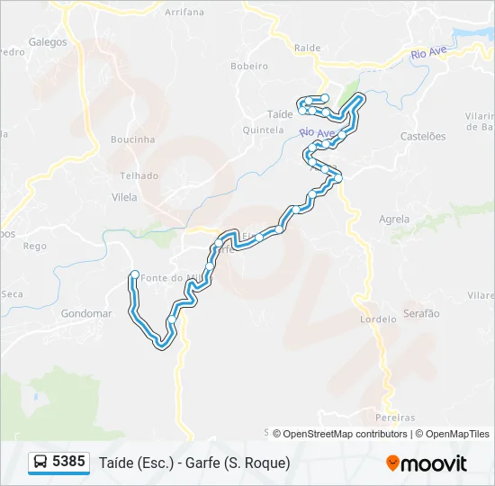 5385 Bus Line Map