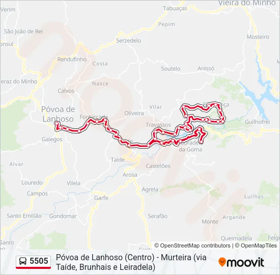 5505 Bus Line Map